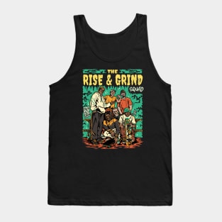 The Rise & Grind Squad // Retro Skateboarding // Comic Style Skater Crew Tank Top